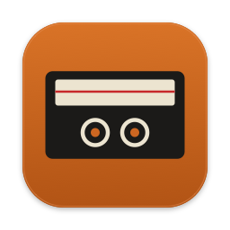 OctoTrack Studio icon: a cassette tape on burnt orange